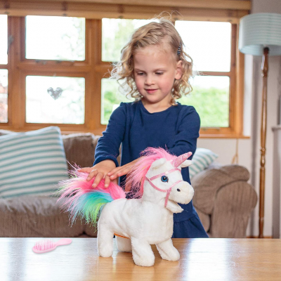 Unicorno peluche animato