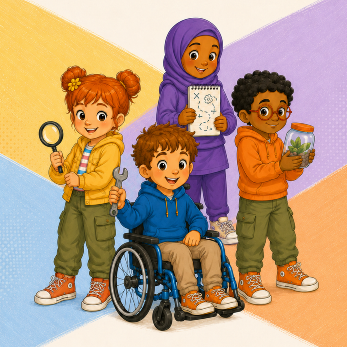 Maya, Amina, Luca e Kai, gli Acchiappa Indizi